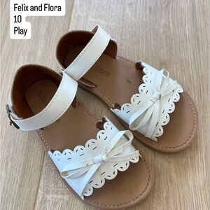 Felix and Flora white sandals girls